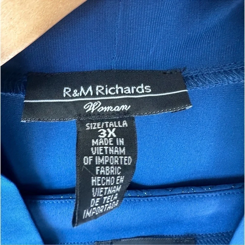 378. NWT R&M Richards Women's Plus Shift Dress with matching Jacket Peacock 3x